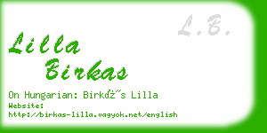 lilla birkas business card